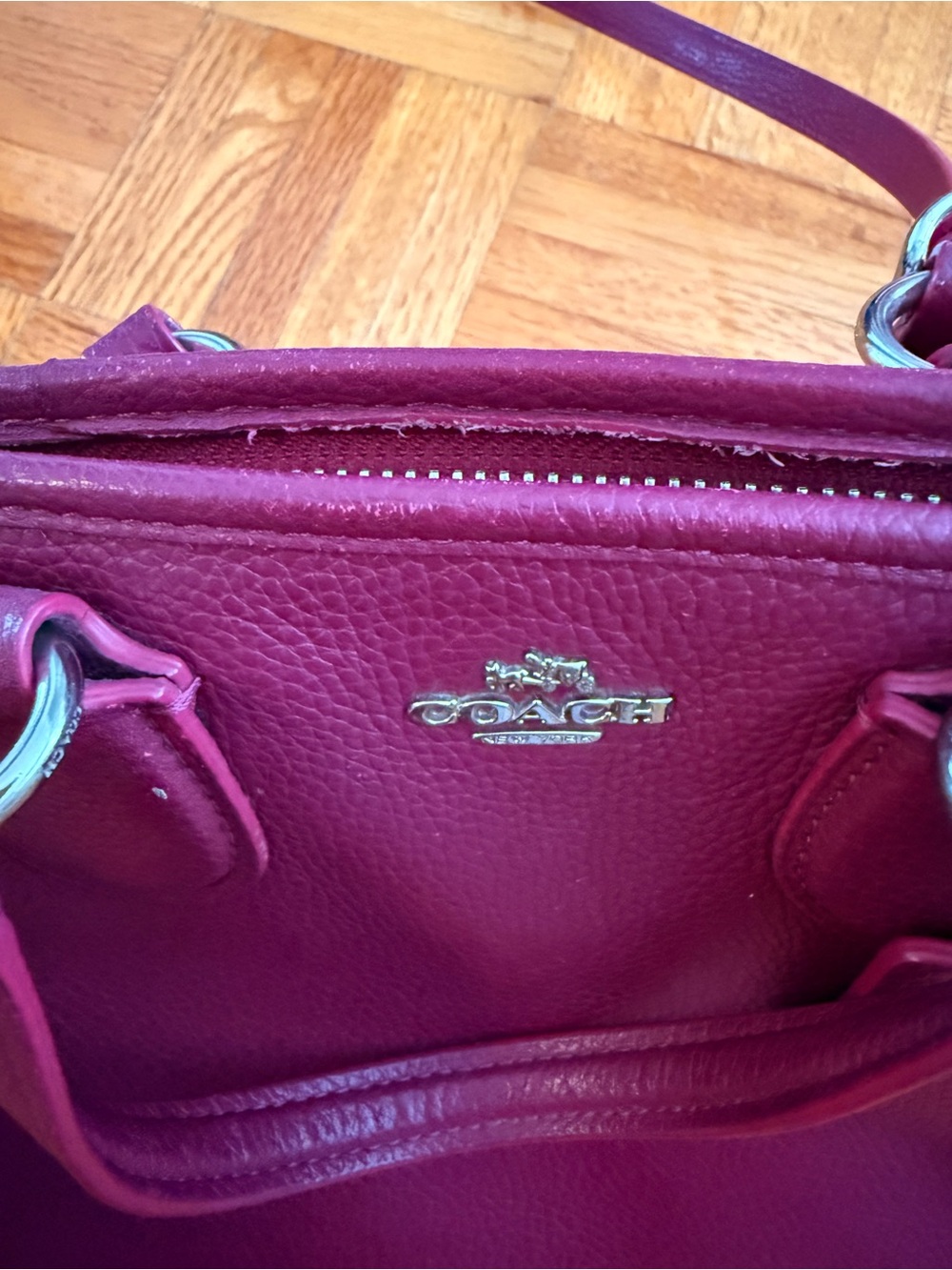 Coach Fucsia Magenta Mini Nolita Satchel - Picture 3 of 4